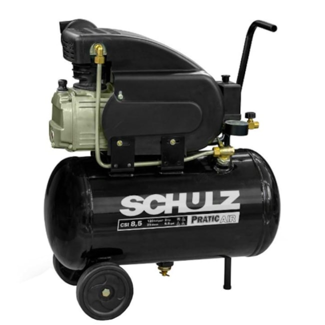 Kit de Compressor de Ar 8.5 Pés 25Litros + Pistola e Mangueira para Pintura SCHULZ-fac4438d-3be2-4e2d-896e-3ce39b17e536