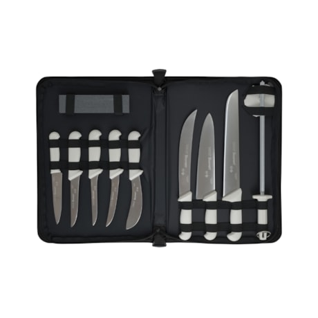 Kit de Facas Profissionais Cabo Branco Completo Estojo com 11 Peças BKK-11W STARRETT-789ca47f-bfd1-4ee5-b6ee-85ebed81e183
