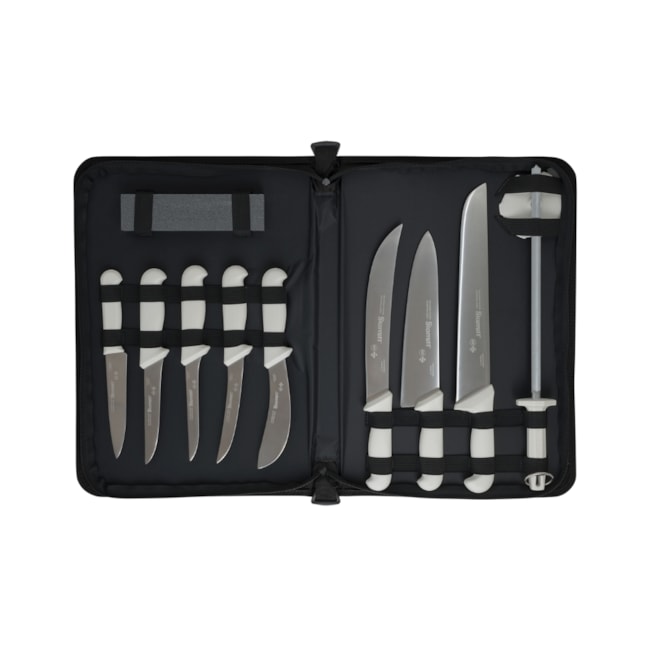 Kit de Facas Profissionais Cabo Branco Completo Estojo com 11 Peças BKK-11W STARRETT-5f1d25cc-cc7c-4b89-9101-d6a33b7ab22b