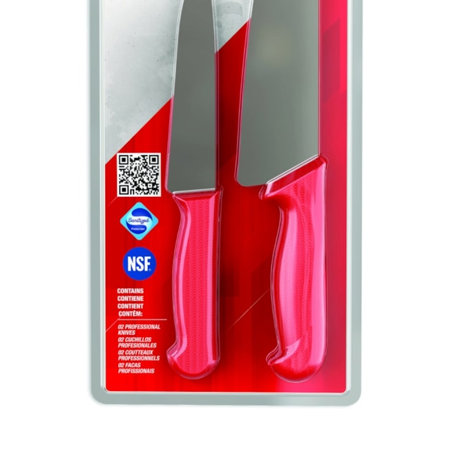 Kit de Facas Profissionais com 2 Peças Cabo Vermelho CUISINE BKK-2R STARRETT-4cd11003-5765-4fea-b2b8-3e9809646ae1