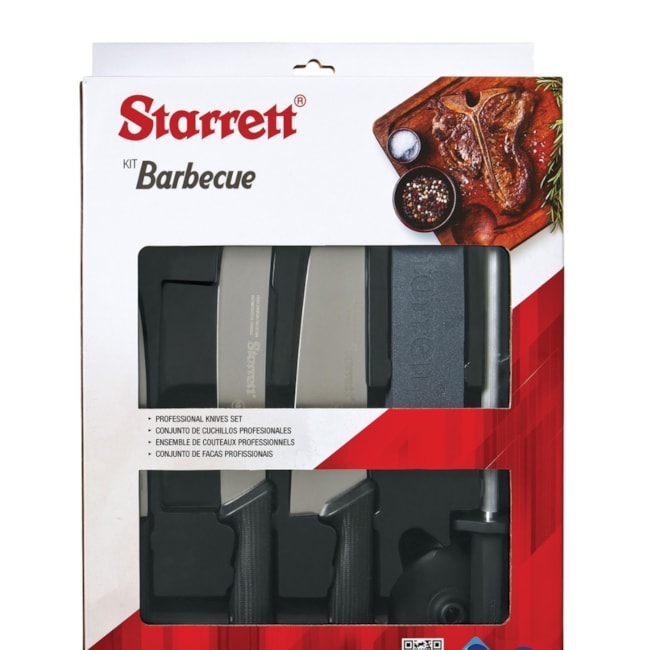 Kit de Facas Profissionais para Churrasco com 6 Peças BARBECUE BKK-6B STARRETT-ecce73a4-576e-4d03-9145-5c4b1221e05d