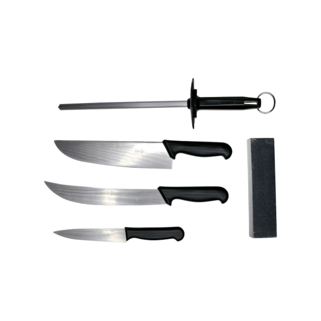 Kit de Facas Profissionais para Churrasco com 6 Peças BARBECUE BKK-6B STARRETT-bee6dbb5-9d10-439d-af38-72294599c850