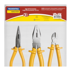 Kit de Ferramentas 3 Alicates Bico/Universal/Corte Diagonal 43409107 TRAMONTINA MASTER
