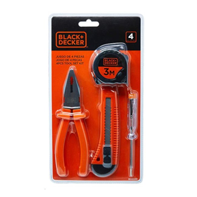 Kit de Ferramentas com 4 Peças BD80291-840 BLACK + DECKER-59165271-52ba-4813-a008-f78e82cb6448