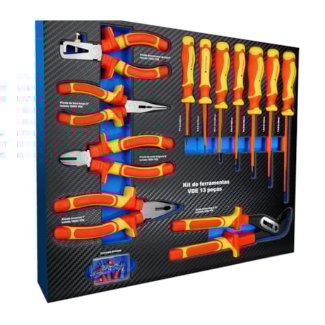 Kit de Ferramentas Isoladas 1000V VDE com 13 Peças G19566AC GAMMA-2a3a415b-976e-4216-b550-d189aaf6ab9c