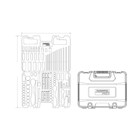 Kit de Ferramentas para Oficina Maleta com 176 Peças 44952176 TRAMONTINA PRO-f06f9577-5746-4001-9c1b-6a7b5386f552