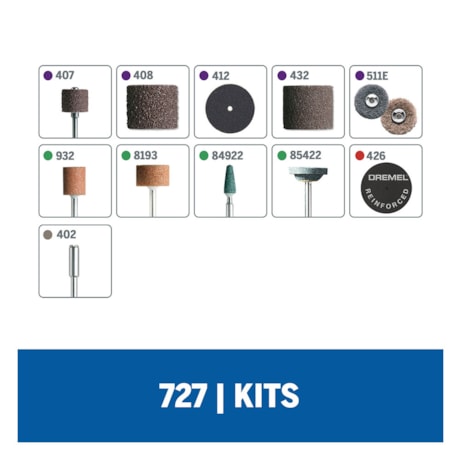 Kit de Lixar e Afiar para Micro Retífica com 31 Peças 26150727AB DREMEL-ccb4fe13-d886-469b-8d27-96c5a21ba75c