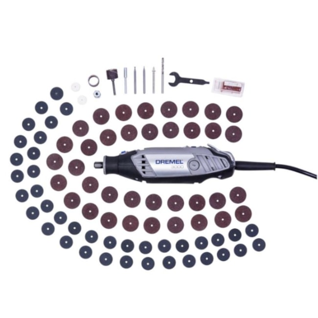 Kit de Micro Retífica 120W com Suporte Vertical + 82 Acessórios e 1 Acoplamento DREMEL-9bbe9e2a-bd69-4899-8f68-6c9abe14f85e