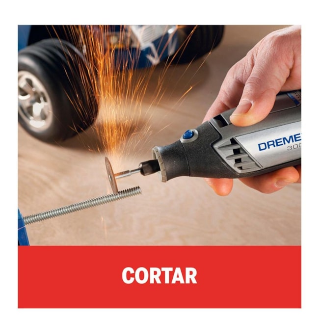 Kit de Micro Retífica 120W com Suporte Vertical + 82 Acessórios e 1 Acoplamento DREMEL-40141776-0650-44db-9d74-a4aeb6168f65