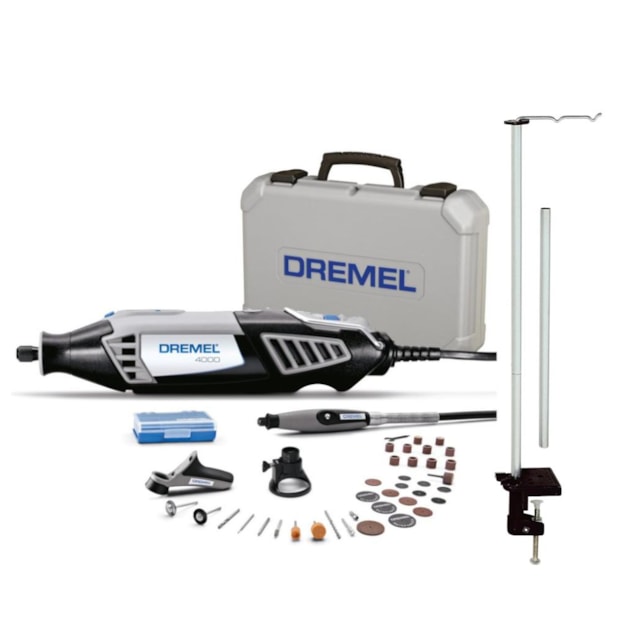 Kit de Micro Retífica 175W com Suporte Vertical + 36 Acessórios e 3 Acoplamentos DREMEL-0c2e6eb4-744e-4a3e-96f4-9304b4690a69