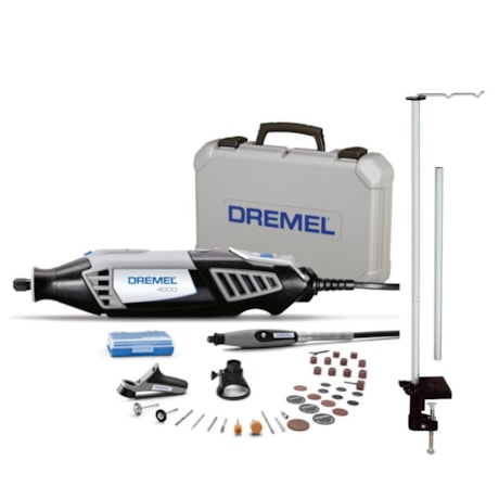 Kit de Micro Retífica 175W com Suporte Vertical + 36 Acessórios e 3 Acoplamentos DREMEL