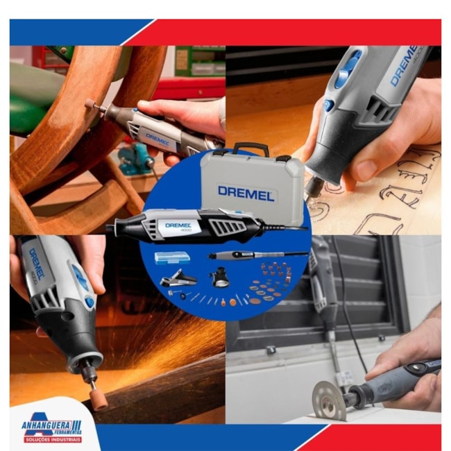 Kit de Micro Retífica 175W com Suporte Vertical + 36 Acessórios e 3 Acoplamentos DREMEL-439c0efa-ad67-47c8-bc42-1900ee511eab