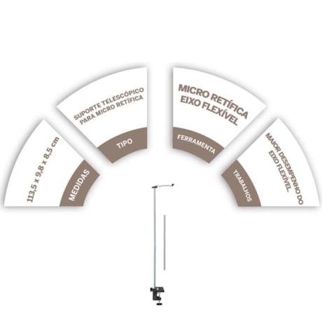 Kit de Micro Retífica 175W com Suporte Vertical + 36 Acessórios e 3 Acoplamentos DREMEL-276add47-597e-45e6-b063-92989aa0b641