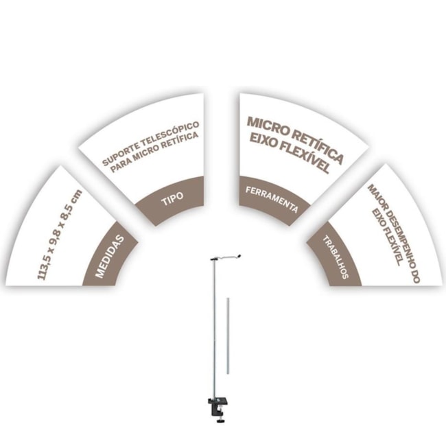 Kit de Micro Retífica 175W com Suporte Vertical + 36 Acessórios e 3 Acoplamentos DREMEL-0f7033b3-4bc0-42b0-bc2e-b13752c3b615