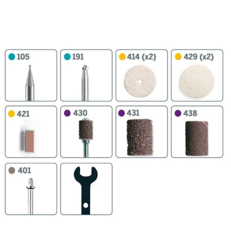 Kit de Micro Retífica 60W Bivolt com Suporte Vertical + 11 Peças DREMEL-f0daabe3-e849-4480-90f3-a3238de40a12