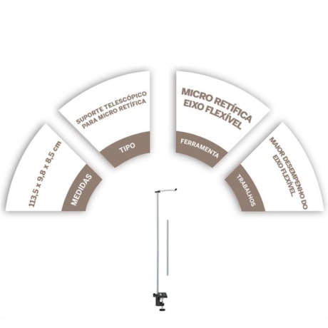 Kit de Micro Retífica 60W Bivolt com Suporte Vertical + 11 Peças DREMEL-de37cf91-4638-44a3-9400-c8ea8e408ddc