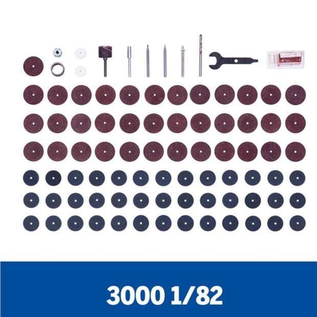 Kit de Micro Retífica 90W com Suporte Vertical + 82 Acessórios e 1 Acoplamento DREMEL-73195fc7-932a-4734-98a5-3e30aeea7884