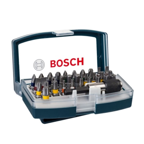 Kit de Pontas Bits/Fenda/Phillips/Pozidriv/Torx/Torx Furo Encaixe 1/4