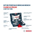 Kit de Pontas e Brocas 41 Peças V-LINE 2607017396 BOSCH