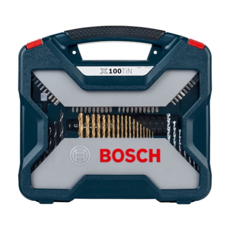 Kit de Pontas e Brocas com 100 Peças em Titânio X-LINE BOSCH