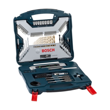 Kit de Pontas e Brocas com 100 Peças em Titânio X-LINE BOSCH