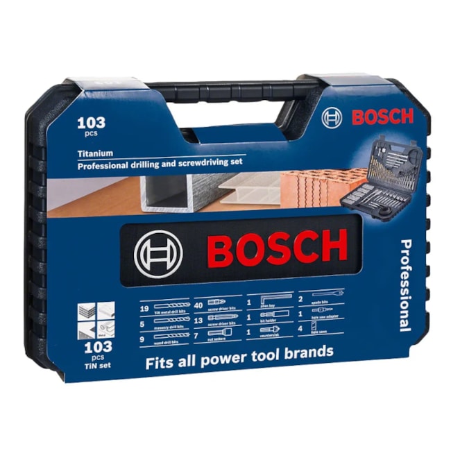 Kit de Pontas e Brocas de Titânio Fixar e Parafusar com 103 Peças 2608594070 BOSCH-46532ed3-0a54-4804-83c8-2bcf59dcb3ee