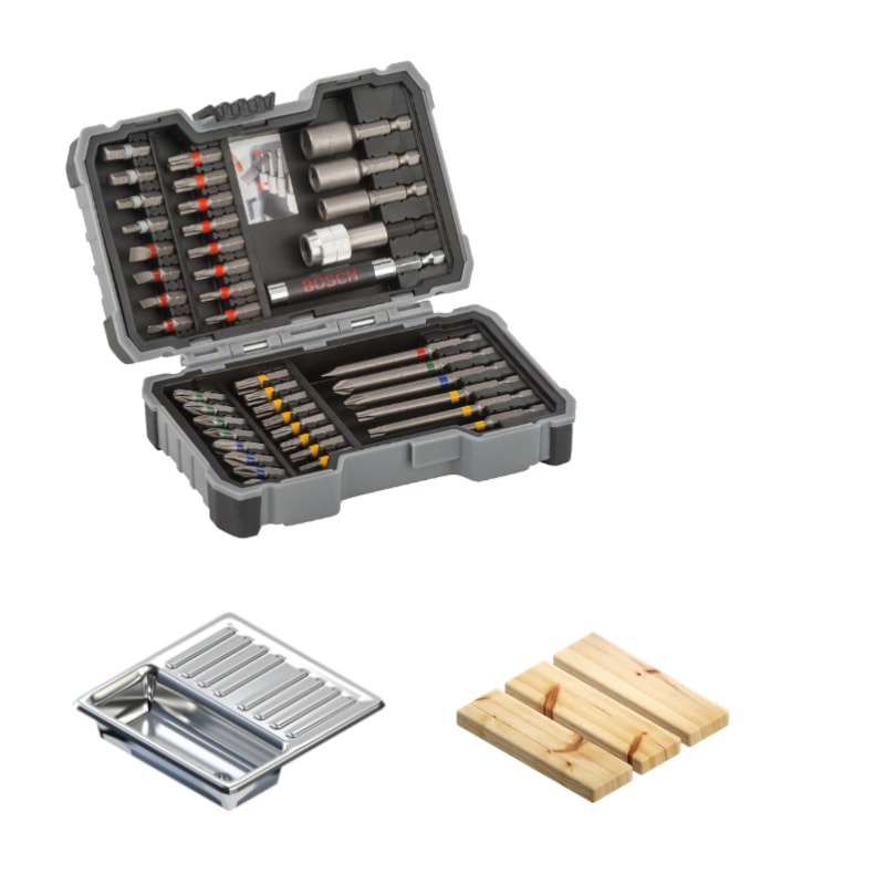 Kit de Pontas e Soquetes Extra Hard PH/PZ/T/SL/H com 43 Peças