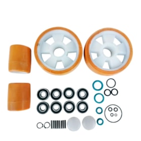 Kit de Rodas de Direção + Carga Simples Poliuretano e Vedação TM250 PALETRANS