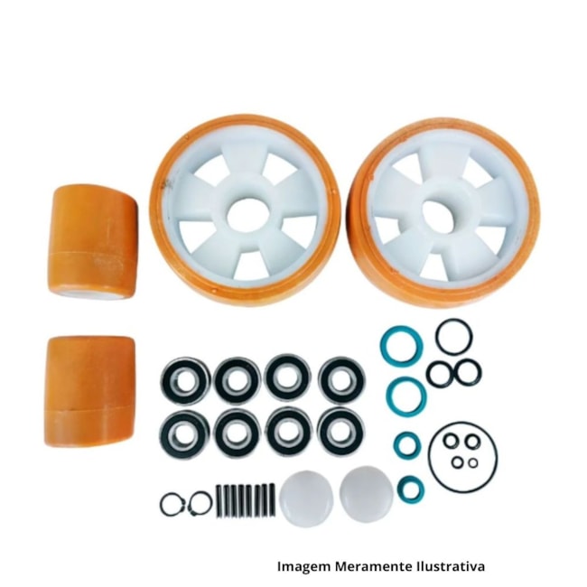 Kit de Rodas de Direção + Carga Tandem Poliuretano e Vedação TM2500/TM3000 PALETRANS-720b9684-6383-4e5f-86c0-8dc4c6061856