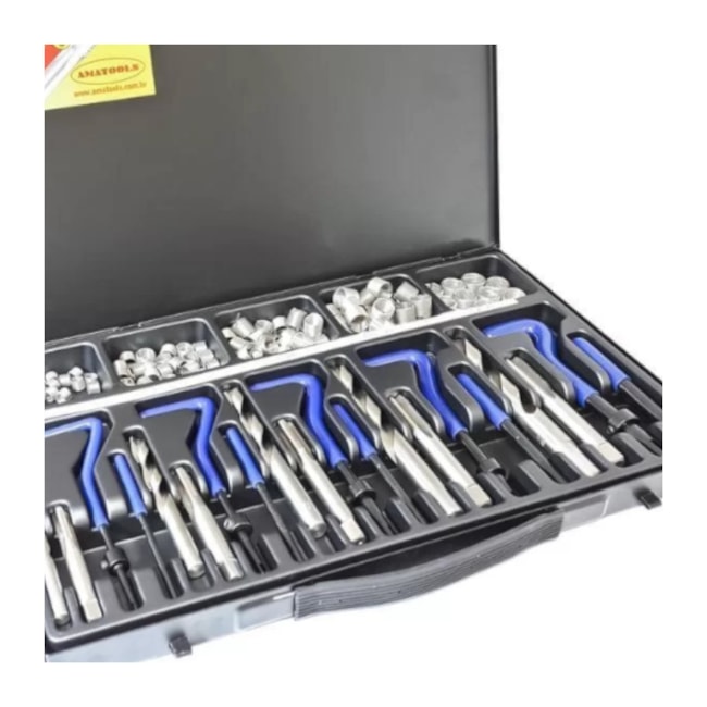 Kit de Roscas Postiça Master M5 à M12 125 Peças 95,0016 ROCAST-1392e818-ca62-40b6-80a8-a2bbbe0a652d