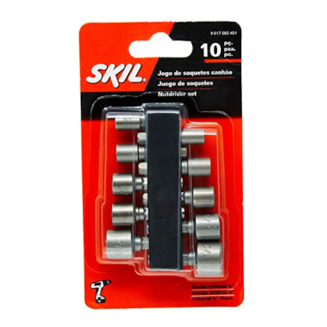 Kit de Soquetes para Parafusadeiras com 10 Peças 9617085451 SKIL-082f2a51-54d9-45a2-8fa8-bc0bf24c6f66