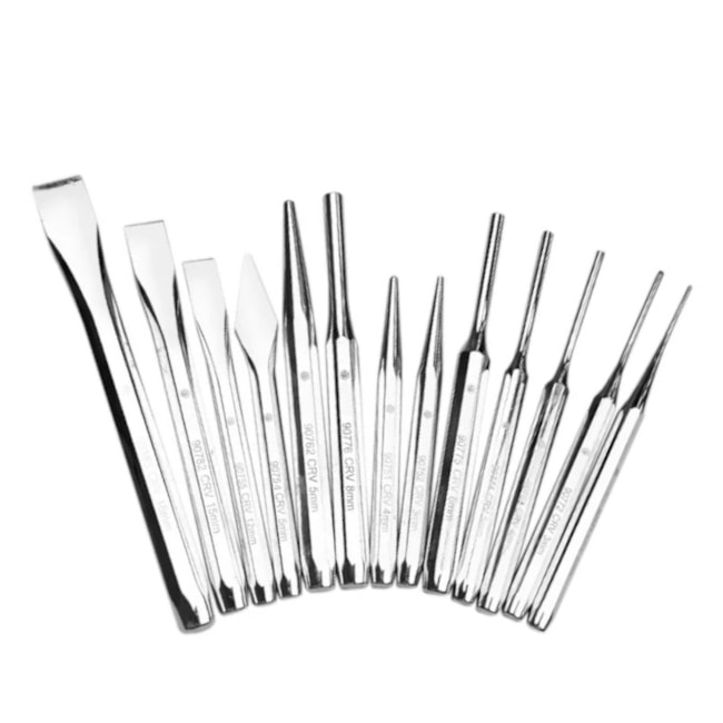 Kit de Talhadeira Punção E Saca Pino 13 Peças ST09164SJ SATA-553aab25-009d-4530-a04b-34154edae6bc