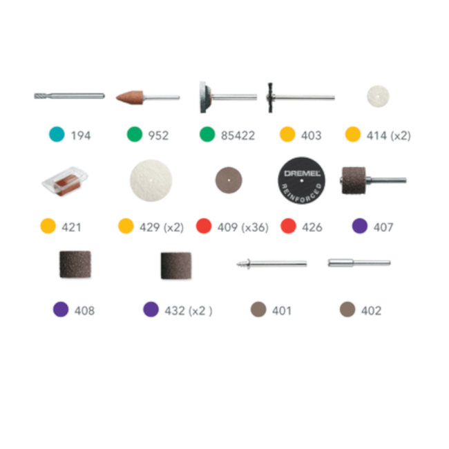 Kit de Uso Geral com 52 Peças para Micro Retífica 26150730AA DREMEL-41b9be8e-15c2-475c-be1b-46d43830015e