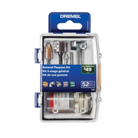 Kit de Uso Geral com 52 Peças para Micro Retífica 26150730AA DREMEL