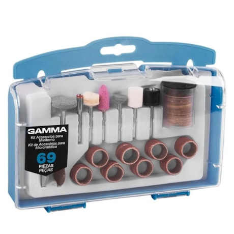 Kit de Uso Geral para Micro Retífica com 69 Peças G19504AC GAMMA-9e622e93-b943-4bb2-a91f-1a528b11a01e