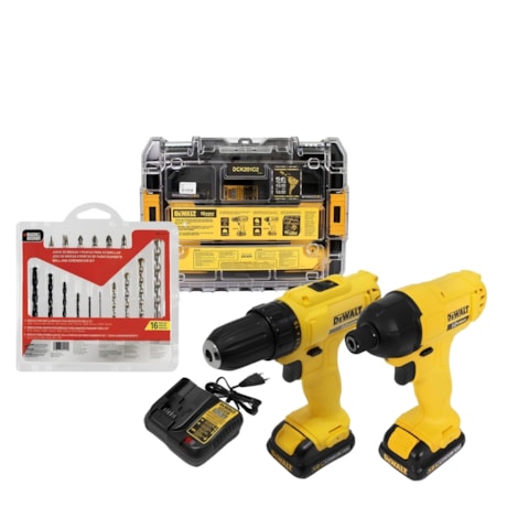 Kit DEWALT Furadeira 3/8
