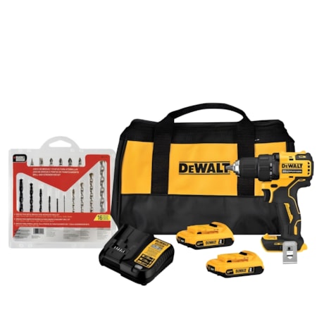 Kit DEWALT Furadeira Parafusadeira 1/2