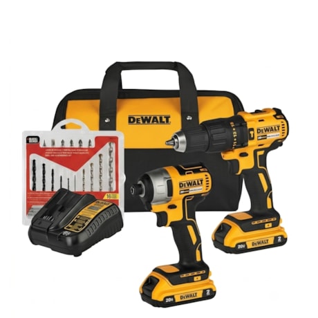 Kit DEWALT Furadeira Parafusadeira 1/2