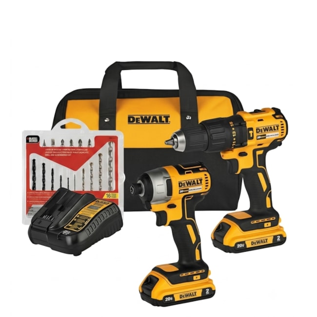 Kit DEWALT Furadeira Parafusadeira 1/2
