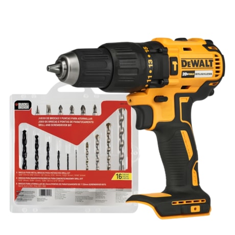 Kit DEWALT Furadeira Parafusadeira de Impacto 1/2