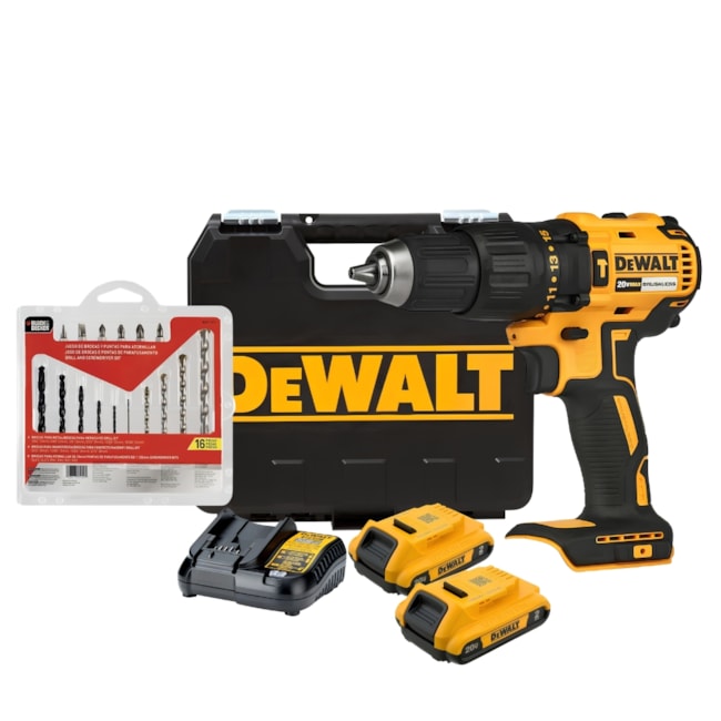 Kit DEWALT Furadeira Parafusadeira de Impacto Brushless 1/2