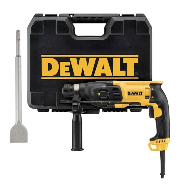 Kit DEWALT Martelete Perfurador Rompedor 800W 26MM D25133K + Maleta + Talhadeira SDS Plus 40MM X 250MM-c02eac0f-c7b3-4b82-ba56-e85c629cb766