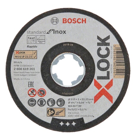 Kit Disco de Corte para Inox/Metal 4.1/2
