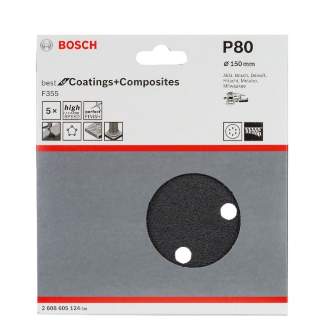 Kit Discos de Lixa para Concreto 6