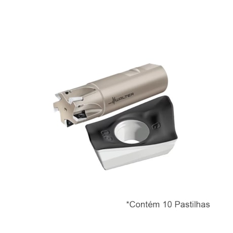 Kit Fresa/Cabeçote Intercambiável 25mm - 90° com 10 Pastilhas ADMT10 e 1 Chave F4042KIT035TTS WALTER-21e5cb14-44c3-438a-bc58-3196f9f793f4