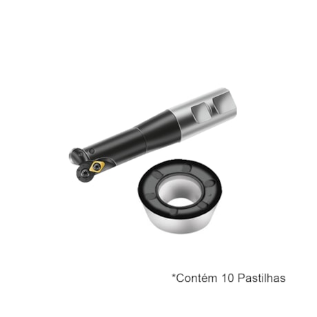 Kit Fresa/Cabeçote Intercambiavel F2231 32mm Cópia com raio 8mm com 10 Pastilhas RDMW1605 MOT-A27 WKP35S WALTER-88fdeaa6-1bdf-41f5-8508-addc74e5affa