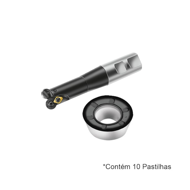 Kit Fresa/Cabeçote Intercambiavel F2231 32mm Cópia com raio 8mm com 10 Pastilhas RDMW1605 MOT-A27 WKP35S WALTER-21f34853-51ab-4851-bedd-1c83acb59de4