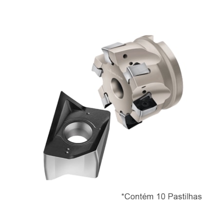 Kit Fresa/Cabeçote Intercambiável F4041 80mm - 90° com 10 Pastilhas LNGX130708R-L55 WKP25S WALTER-1aade638-221d-49a4-816c-d3837bf15153