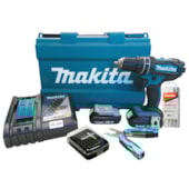 Kit Furadeira/ Parafusadeira de Impacto 1/2" 2 Baterias 18V + Acessórios Bivolt DHP482RAE-P MAKITA Kit Furadeira/ Parafusadeira de Impacto 1/2" 2 Baterias 18V + Acessórios Bivolt DHP482RAE-P MAKITA