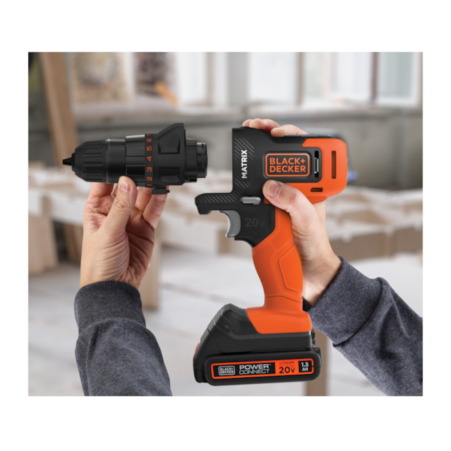 Kit Furadeira Parafusadeira de Impacto Matrix 6 em 1 Bateria 1.5A 20V Carregador Bivolt MTX20K6A BLACK DECKER-c620bcaf-3a8f-424e-8951-164abd8d7907